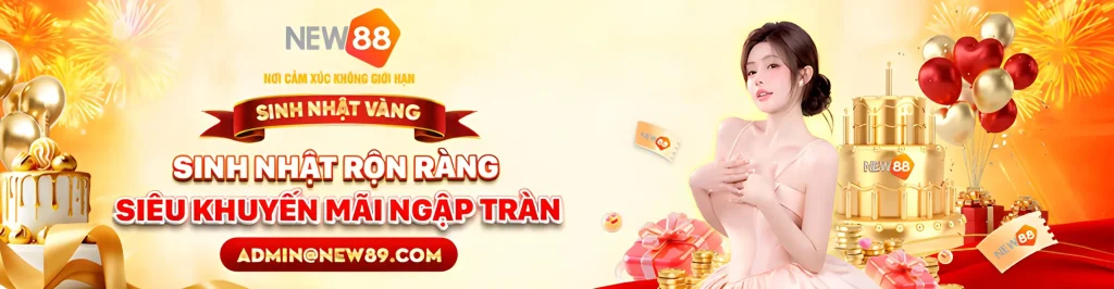88new5 sinh nhật vàng tặng ngàn quà tặng